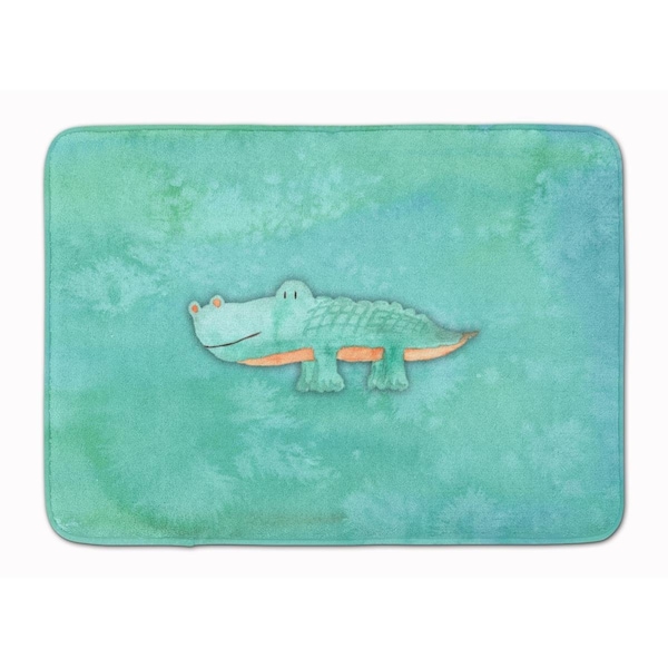 Carolines Treasures Alligator Watercolor Machine Washable Memory Foam Mat BB7385RUG - main